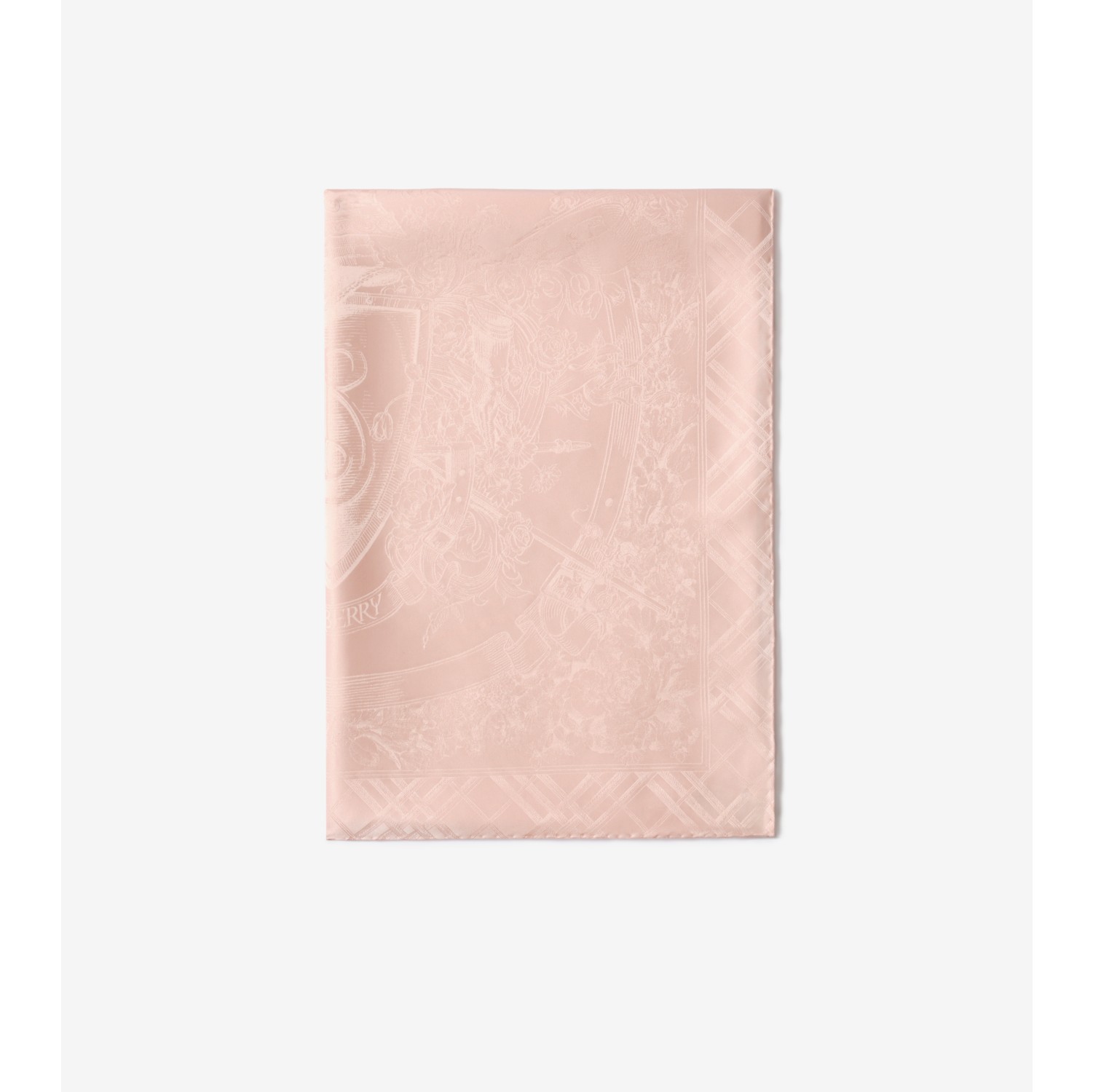 Floral Crest Silk Scarf in Compact pink | Burberry® Official