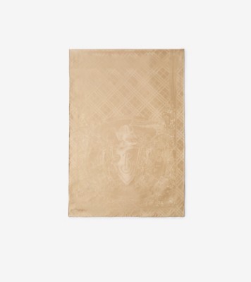 Floral Crest Silk Scarf Sand ®