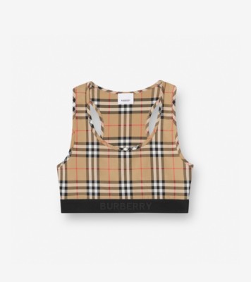 Burberry logo stretch store jersey bra top