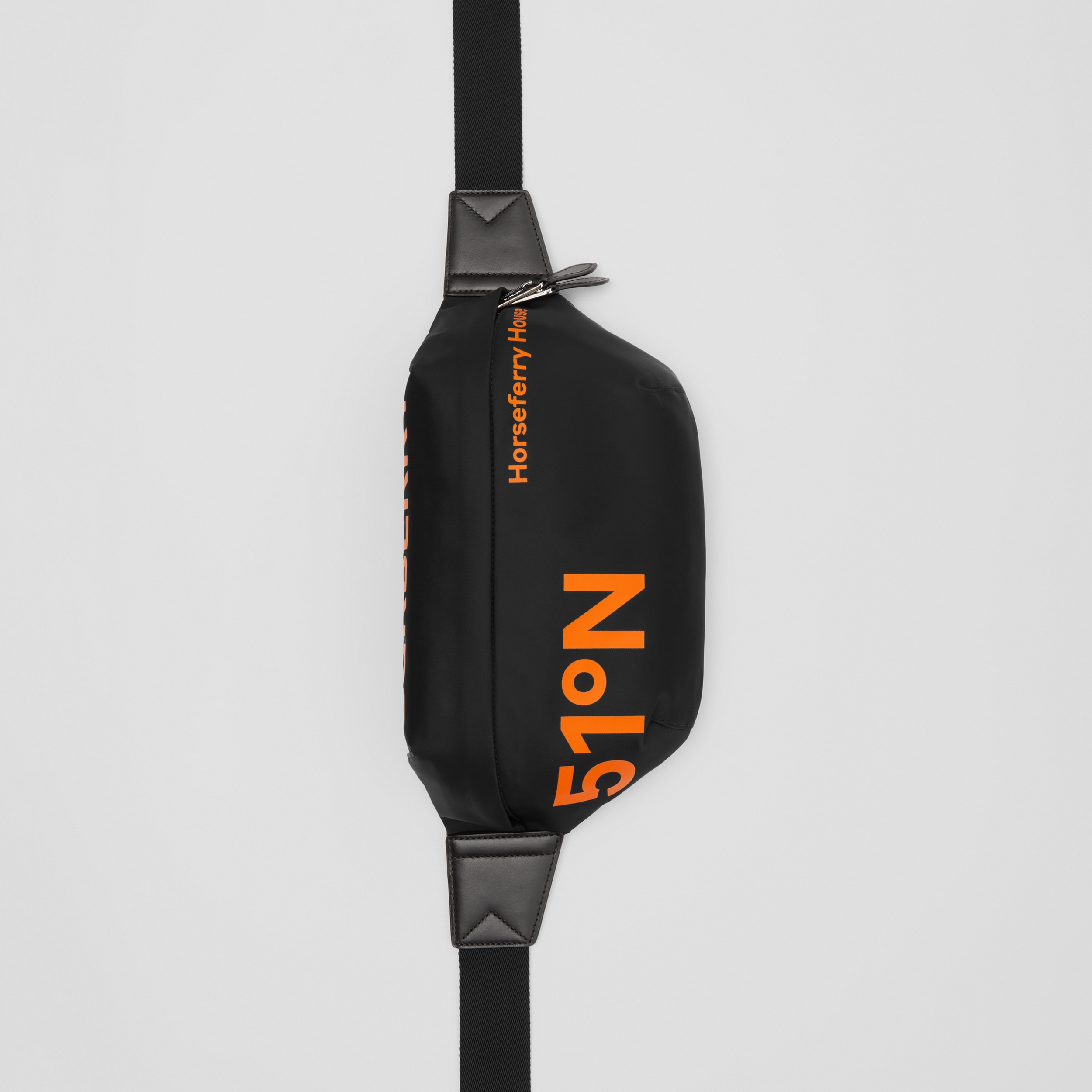 Coordinates Print Nylon Sonny Bum Bag in Black/orange - Men | Burberry® Official - 4
