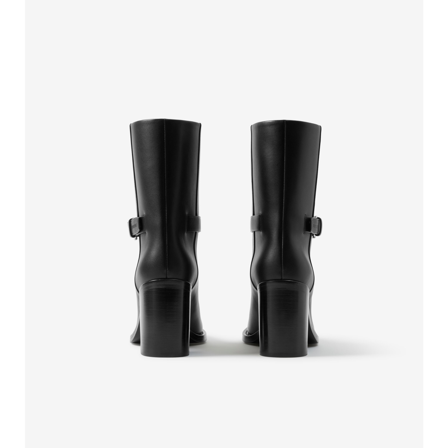 Ankle boots de couro (Preto) - Mulheres | Burberry® oficial