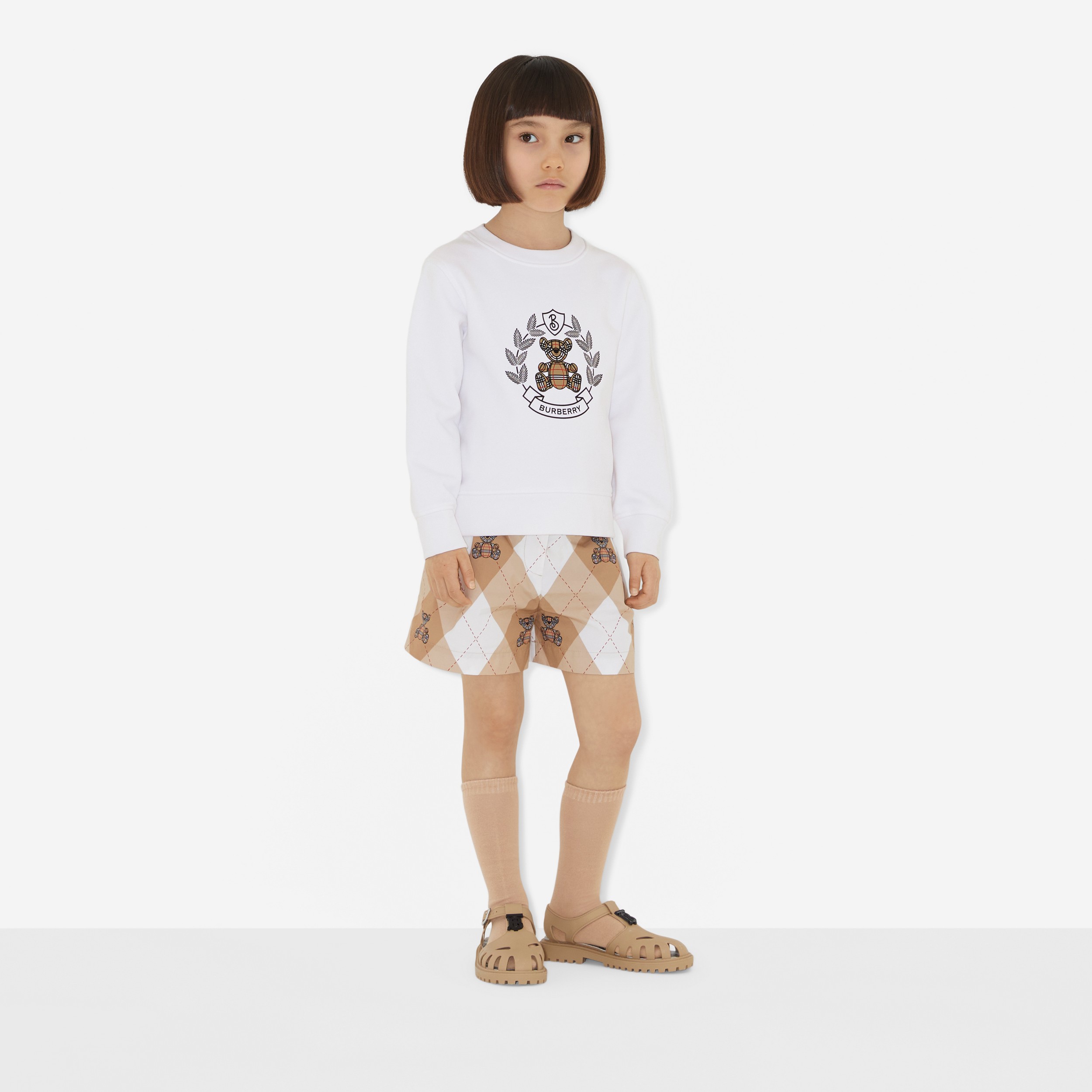 Baumwollsweatshirt mit Thomas Teddybär-Print (Weiß) | Burberry® - 3