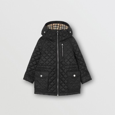 burberry black jacket quilted