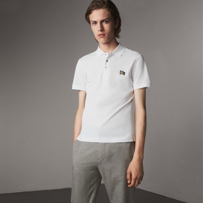 gray burberry polo