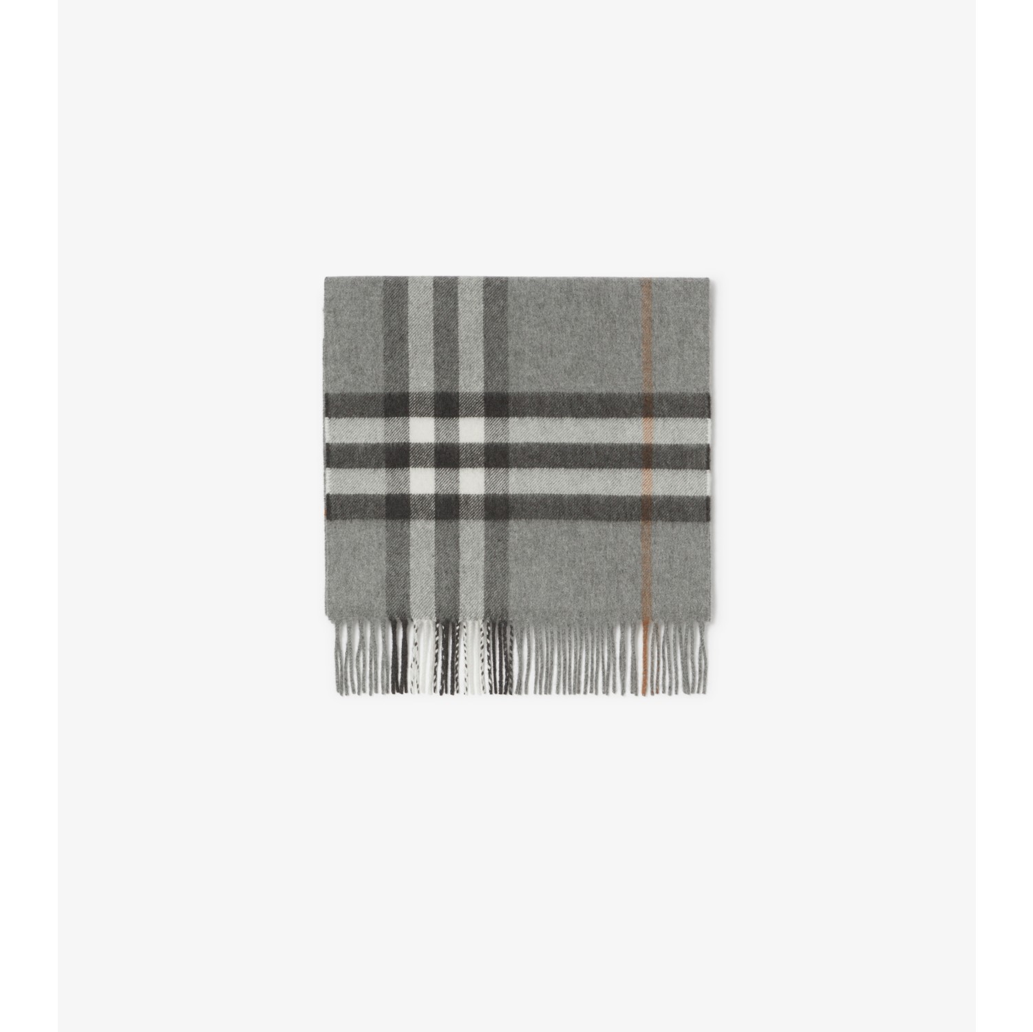 Check Cashmere Scarf in Grey | Burberry® Official