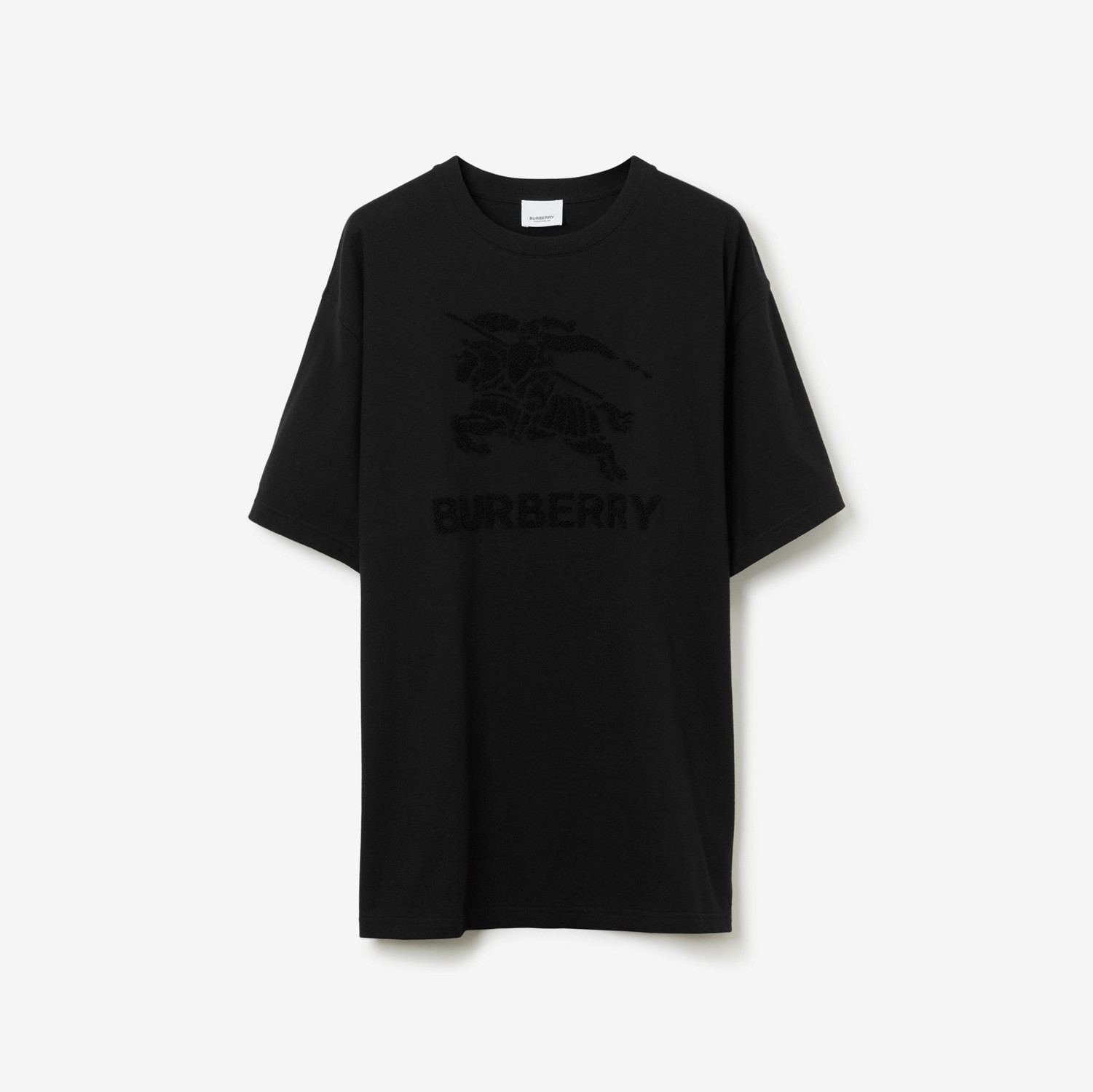 Embroidered EKD Cotton T-shirt in Black - Men | Burberry® Official