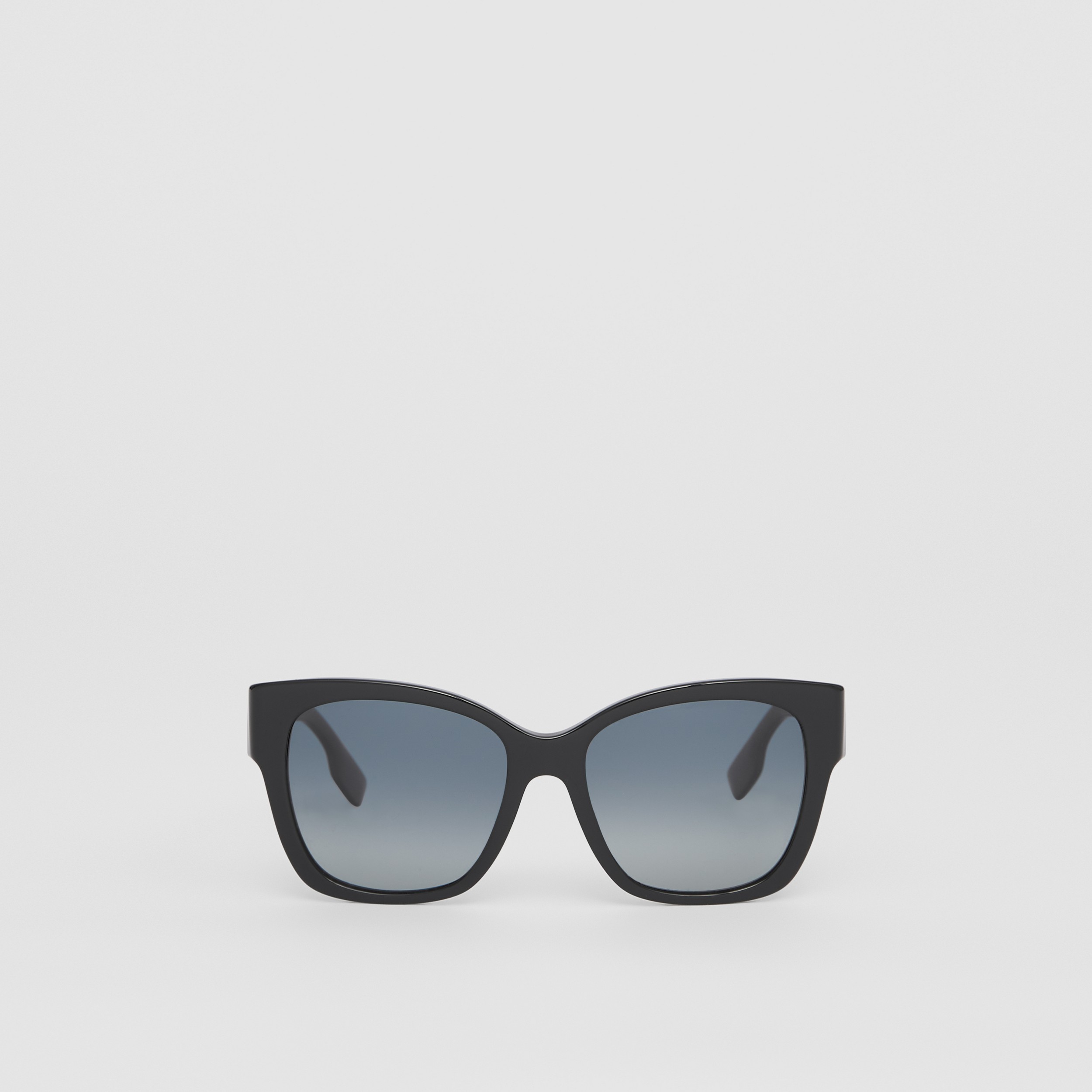 Eckige Sonnenbrille mit Monogrammmotiv (Schwarz) - Damen | Burberry® - 1