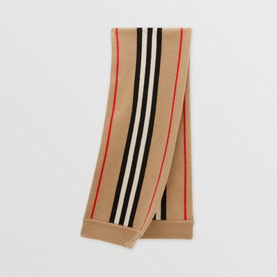 Icon Stripe Cashmere Wool Scarf in 