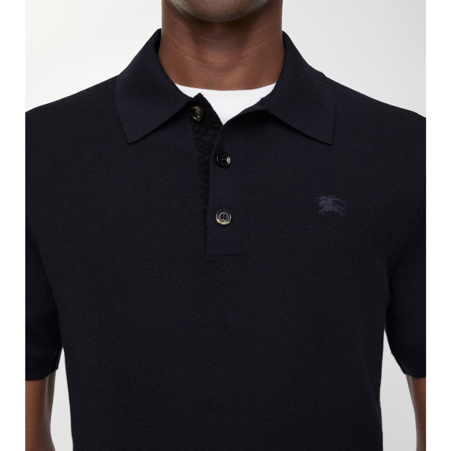 Cashmere Polo Shirt in Navy - Men, Nylon | Burberry® Official