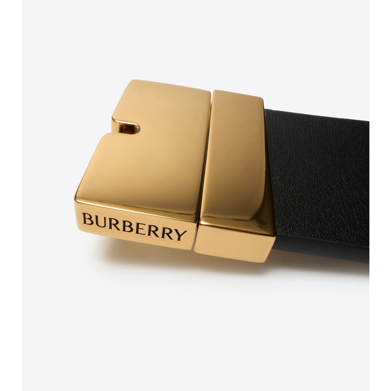 Reversible Leather B Cut Belt in Black/hunter - Men | Burberry® Official