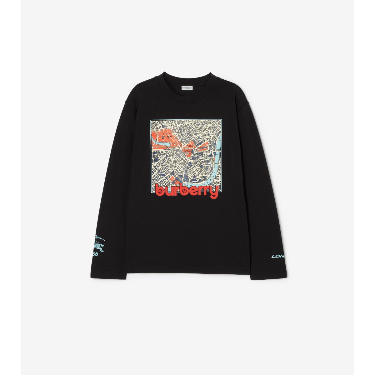 Printed Long-sleeve London Map T-shirt
