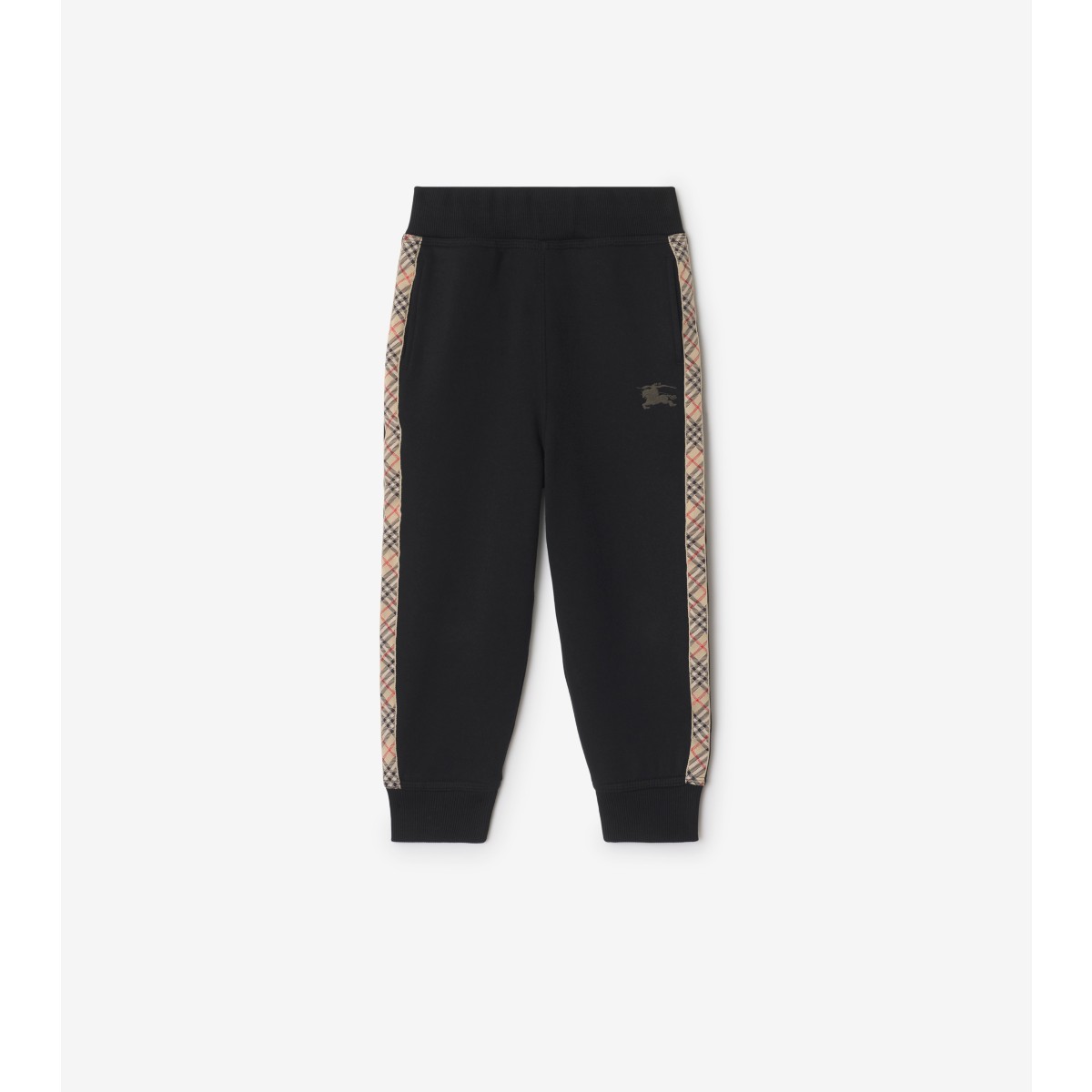  Check Trim Cotton Jogging Pants