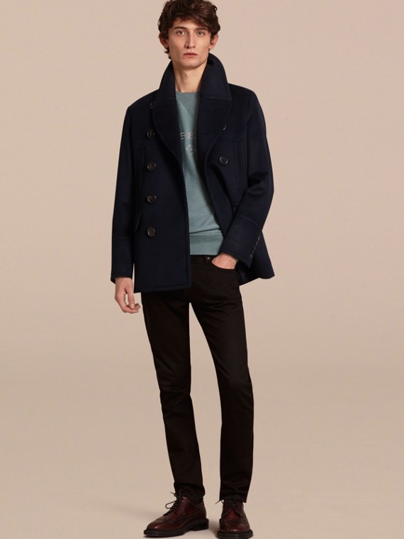 2017 New Arrival Men S Woolen Jacket Guarantee 100 Pea Trench Coat Overcoat Outerwear High Quality Jpg Mens Pea Coats Page 10 Blazer