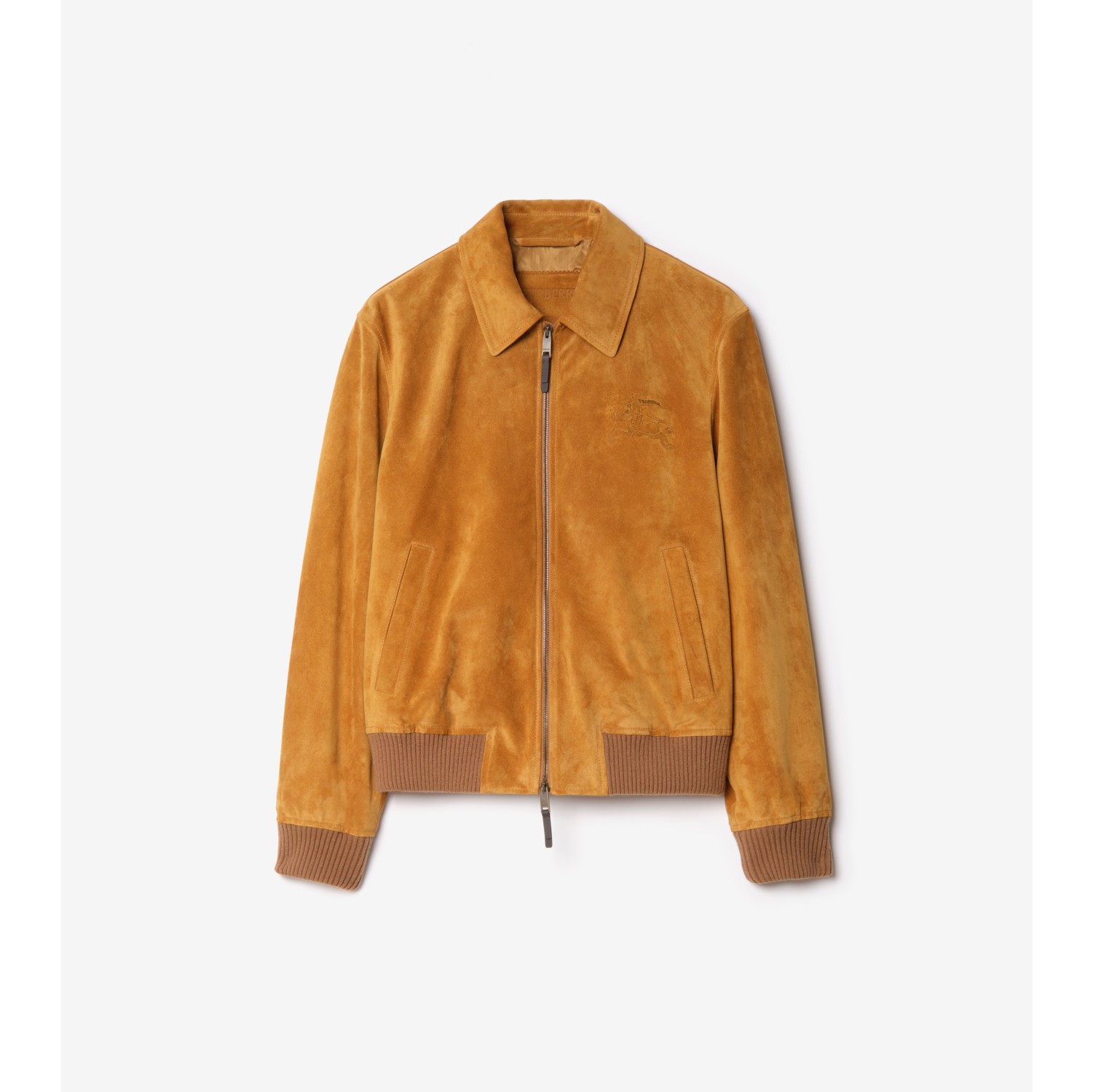 Suede Harrington Jacket in Tan - Men, Leather | Burberry® Official