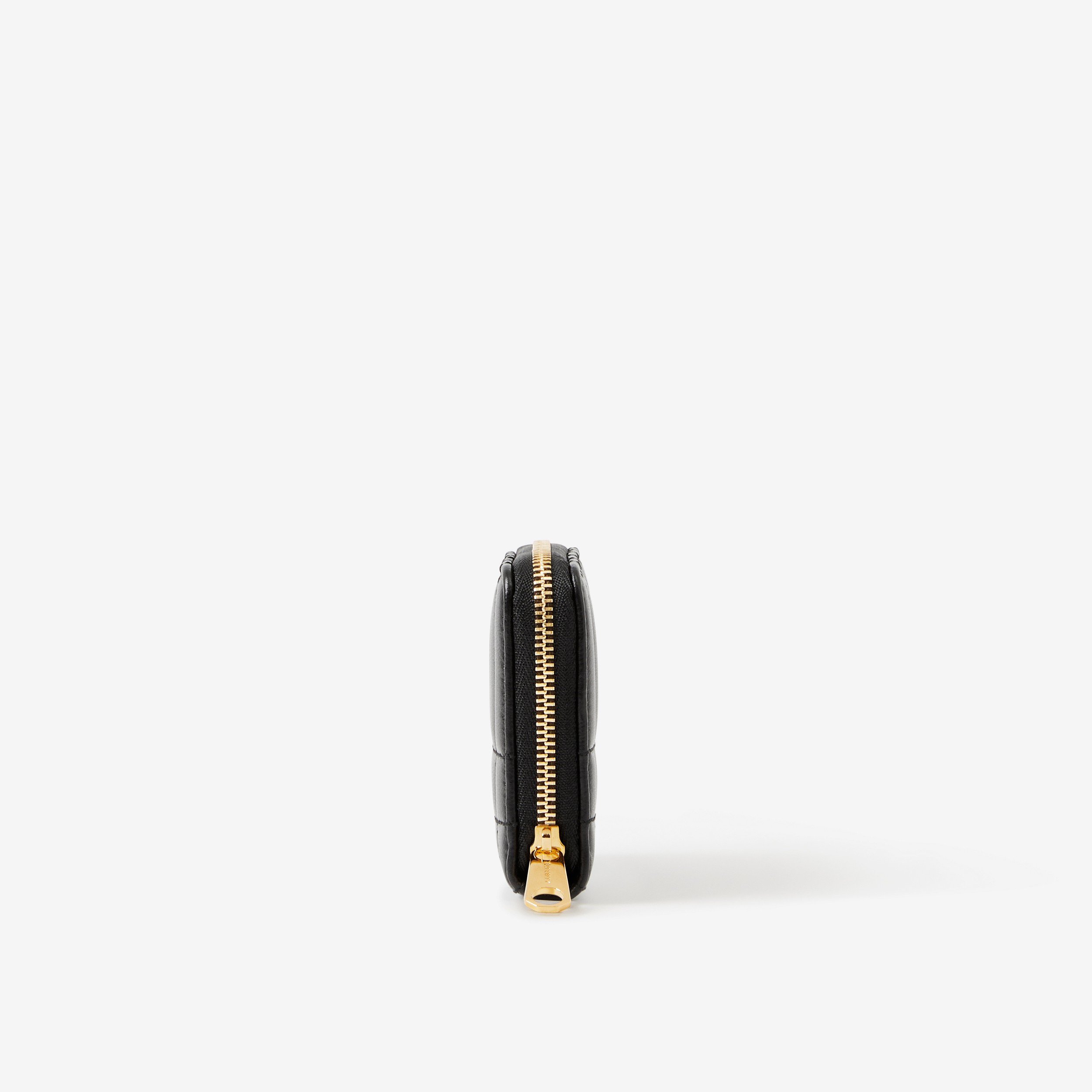 Brieftasche „Lola“ aus gestepptem Leder mit Reißverschluss (Schwarz/helles Goldfarben) - Damen | Burberry® - 2