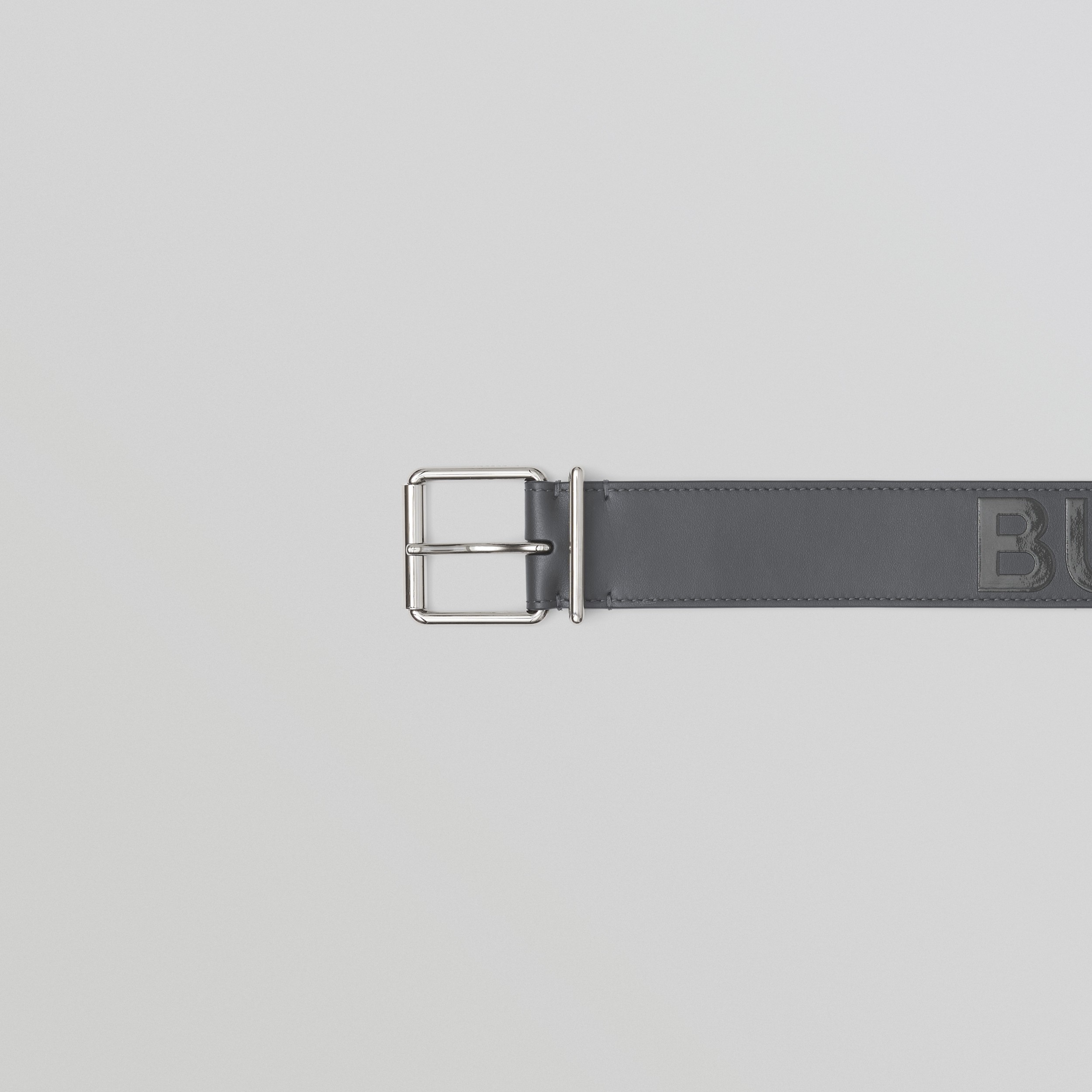 Horseferry Print Leather Belt in Sepia Grey - Men | Burberry® Official - 2