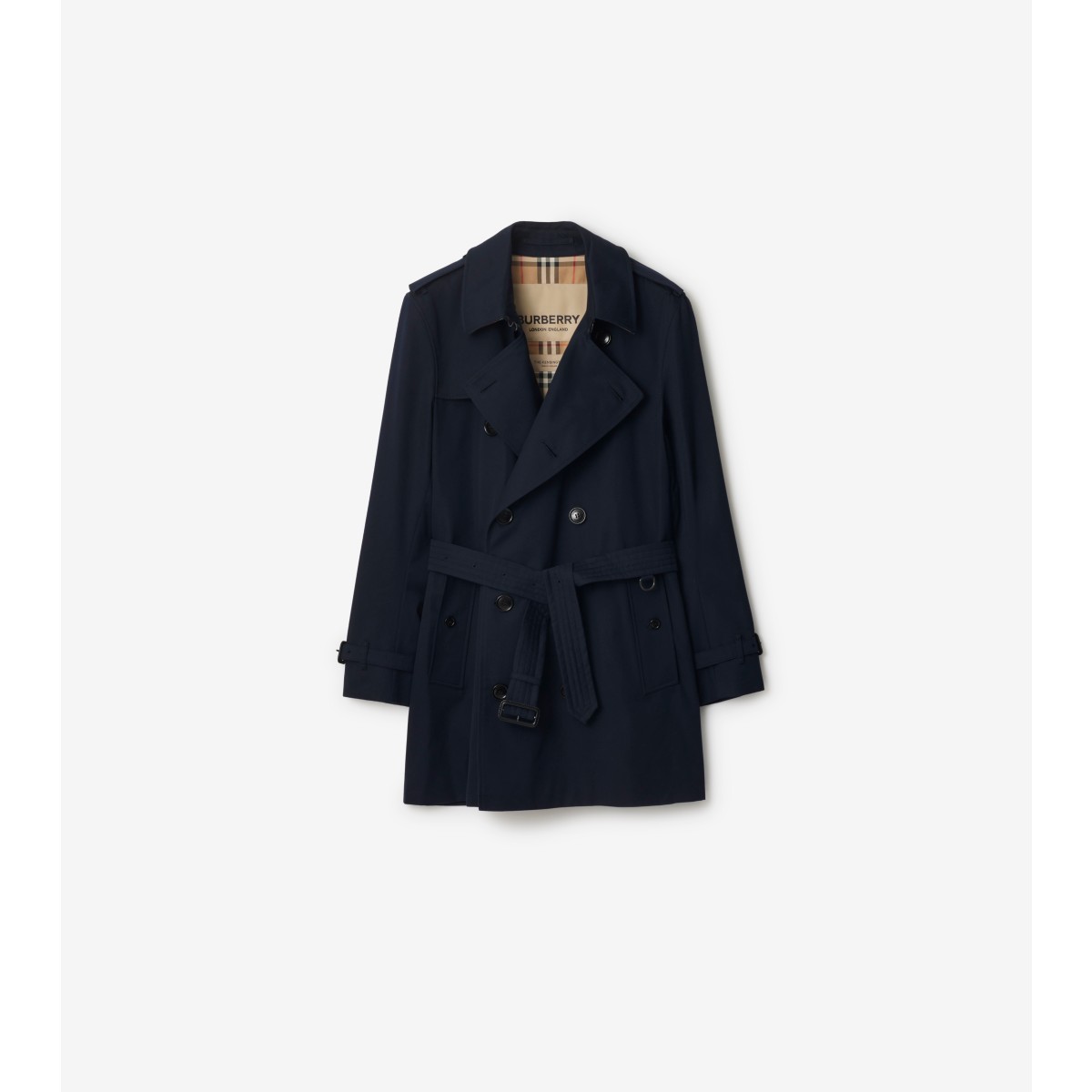  Check Short Kensington Heritage Trench Coat