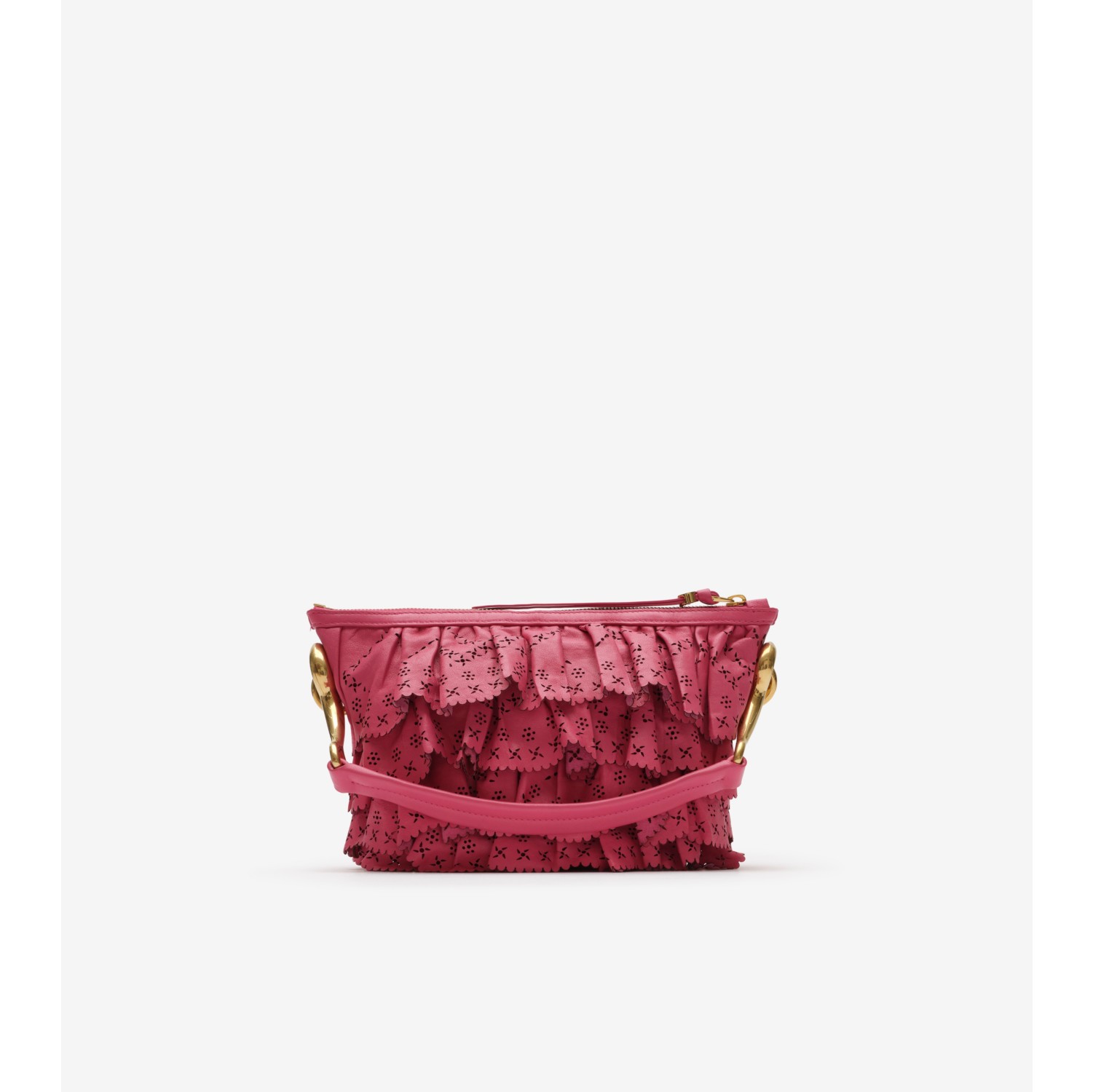 Mini Ruffle Bag in Nougat pink - Women, Leather | Burberry® Official