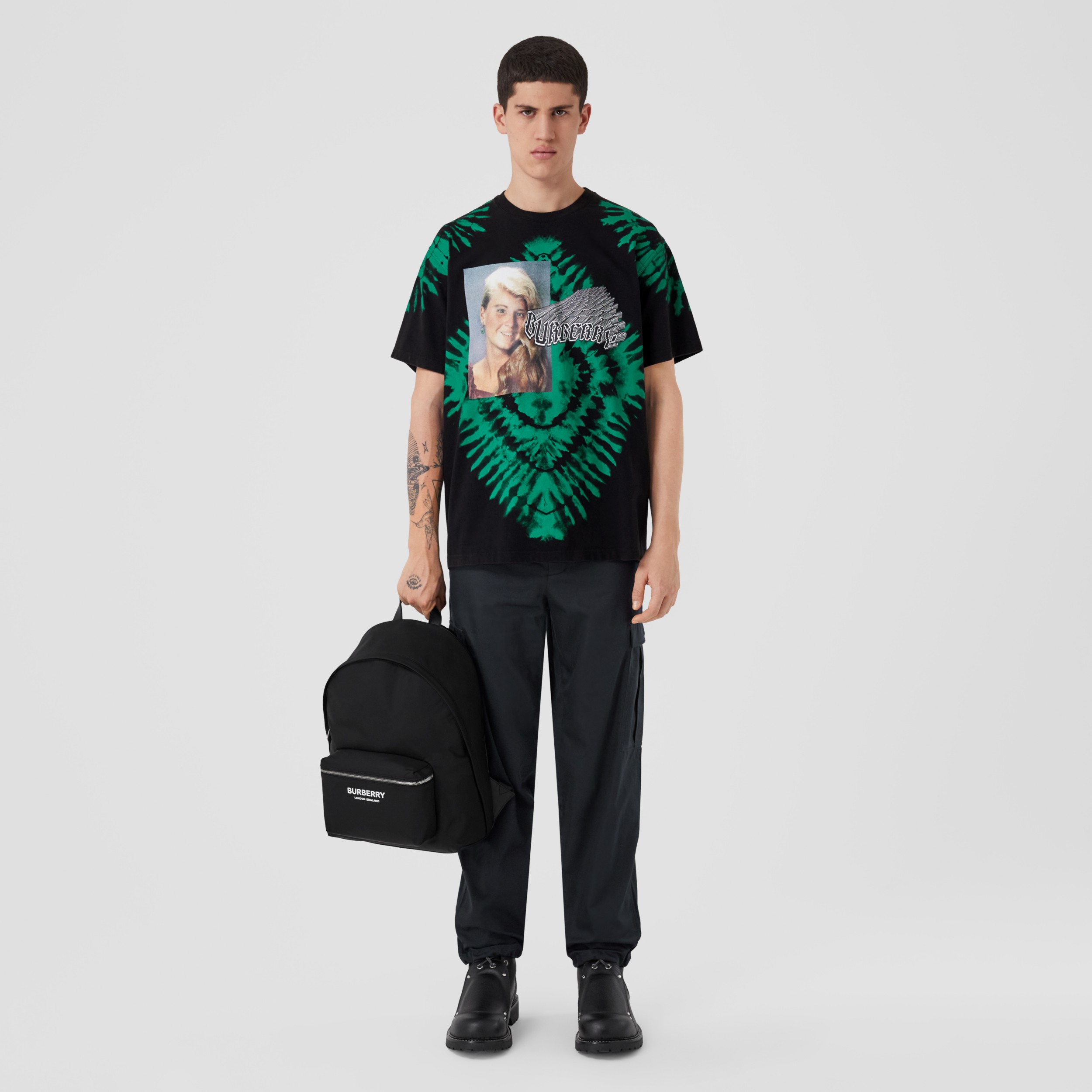 Cotton Cargo Trousers in Navy - Men | Burberry® Official - 3