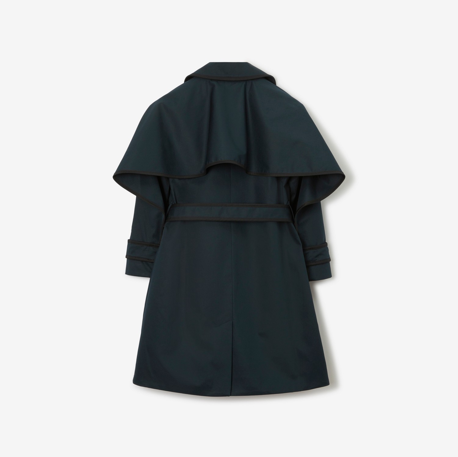 Trench coat en sarga de algodón (Negro Marino) | Burberry® oficial