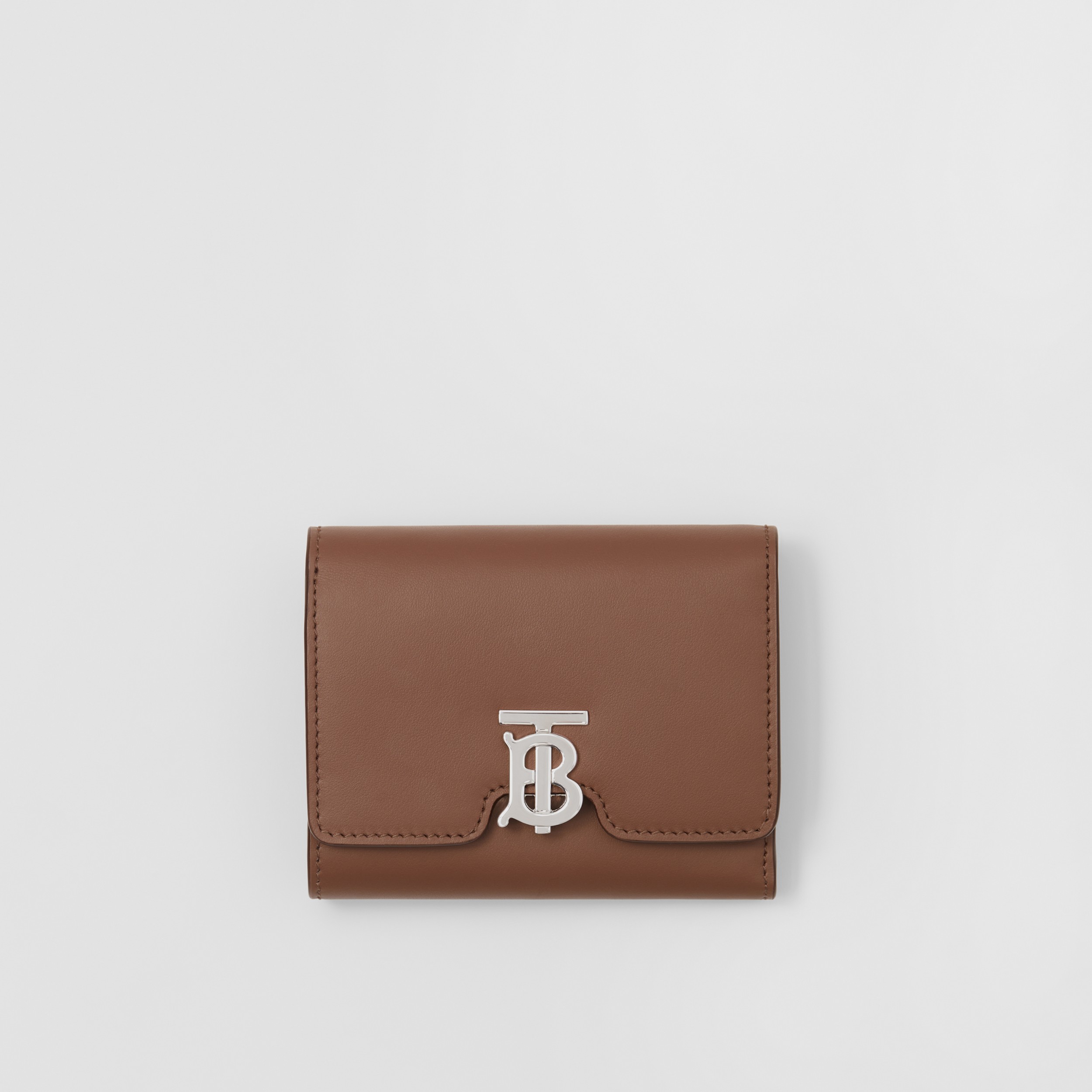 Leather TB Folding Wallet in Malt Brown - Women | Burberry® Official - 1