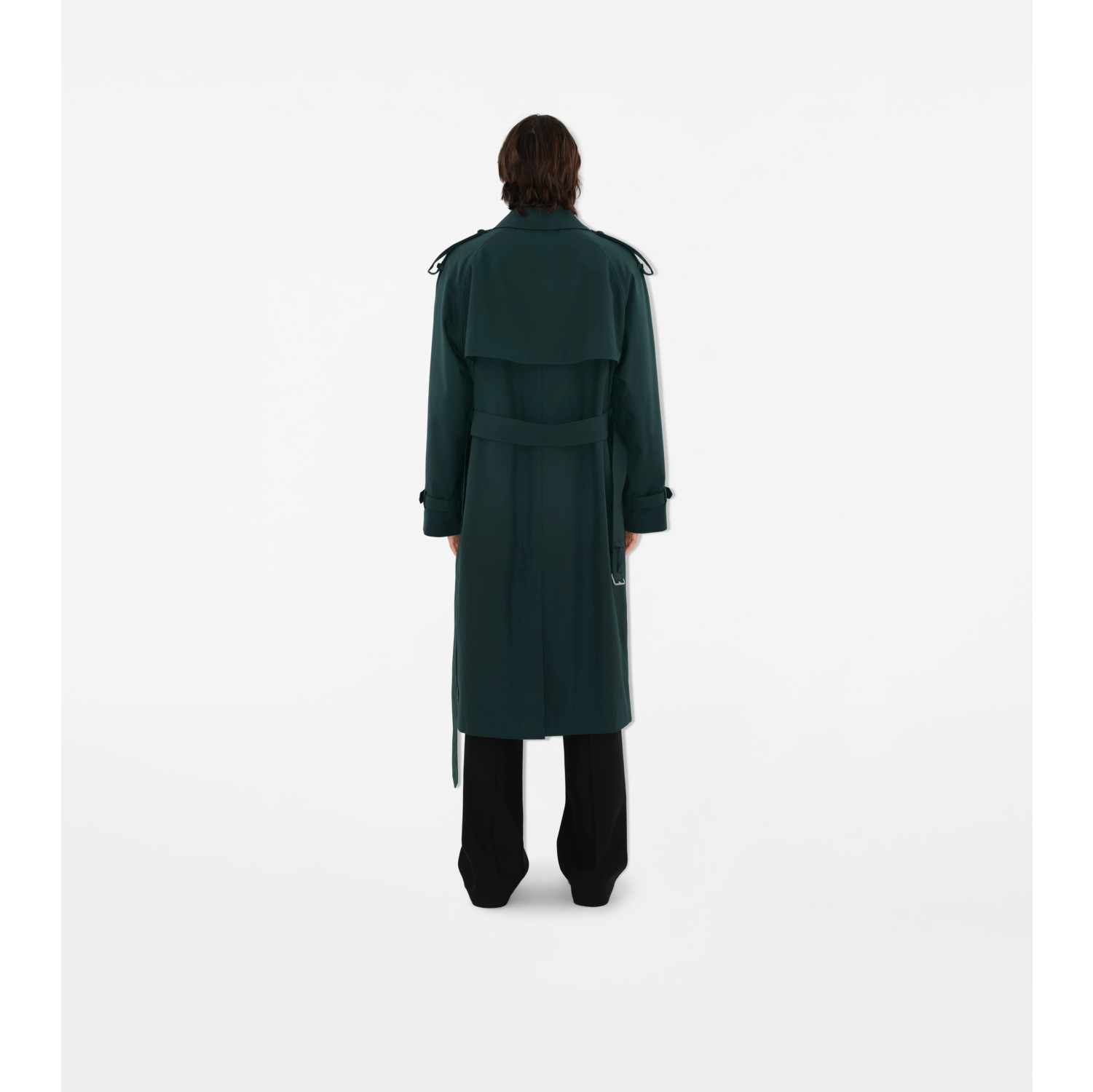 Langer Baumwollmisch-Trenchcoat