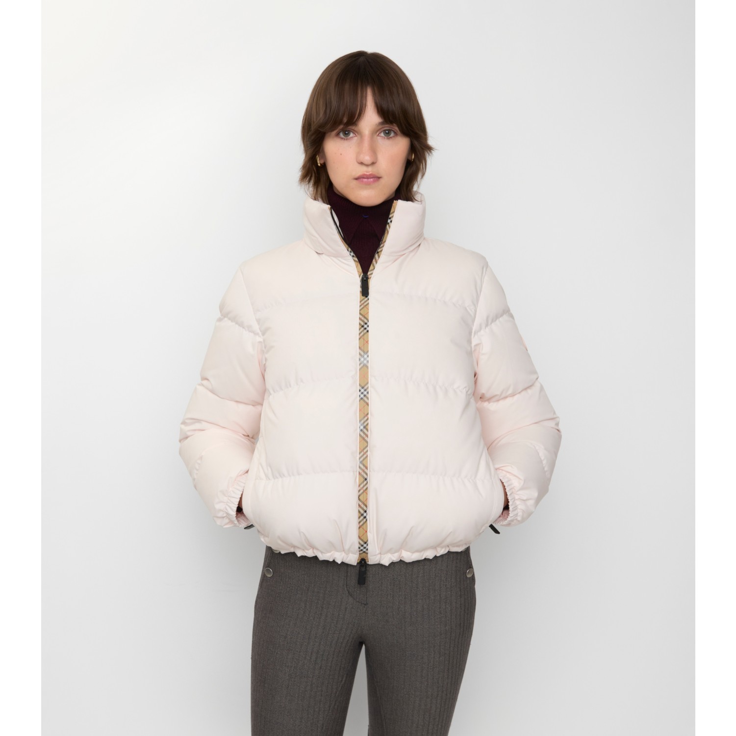 Check Trim Ambleside Puffer Jacket