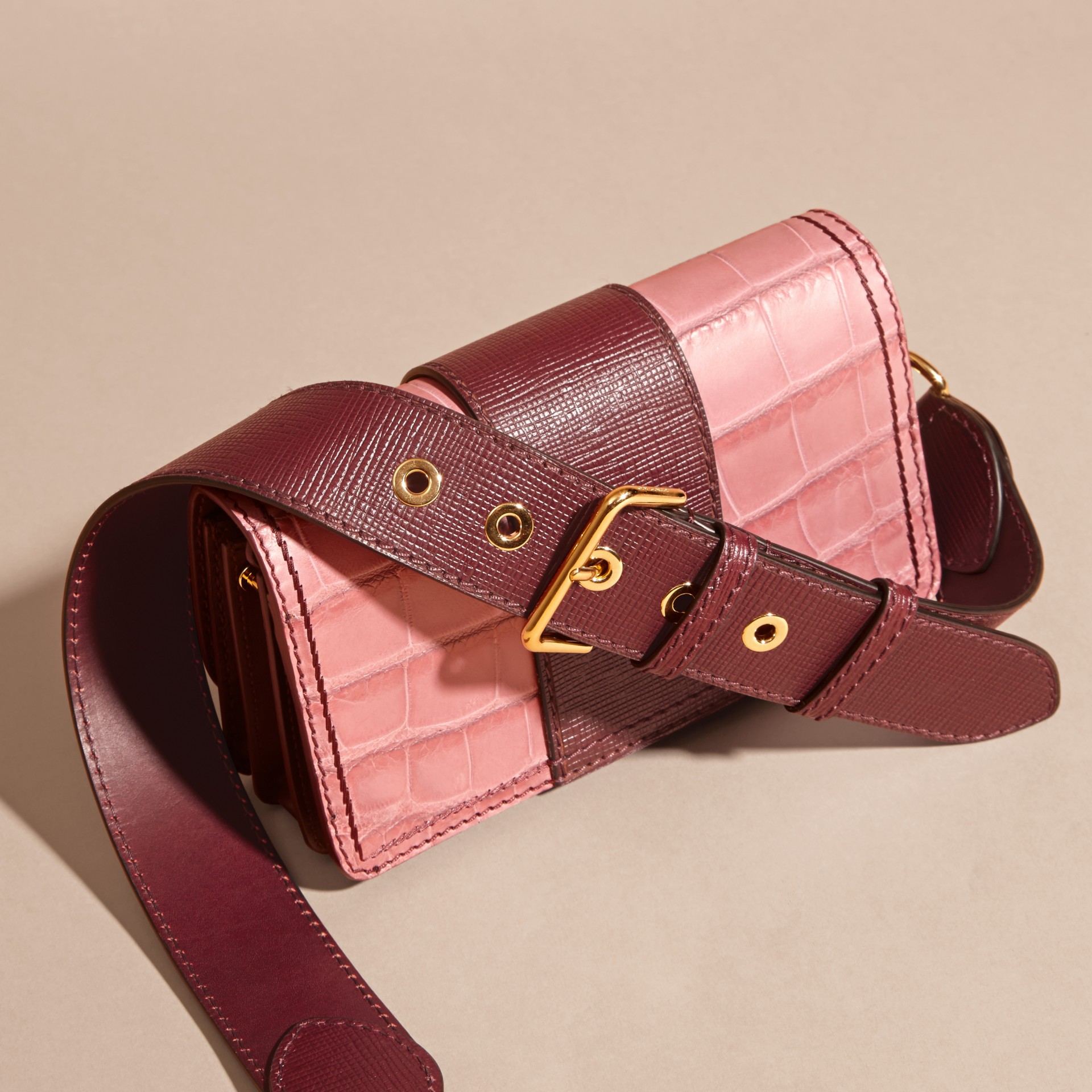 dusky pink leather bag