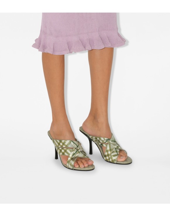 Mules Cabana Maille em Check