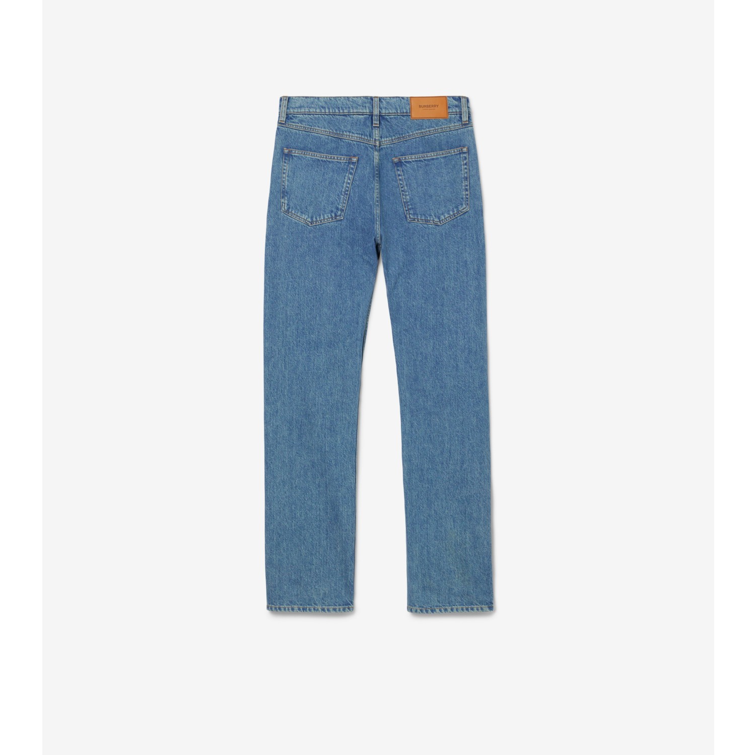 Regular Fit Jeans in Mid blue - Men, Denim | Burberry® Official