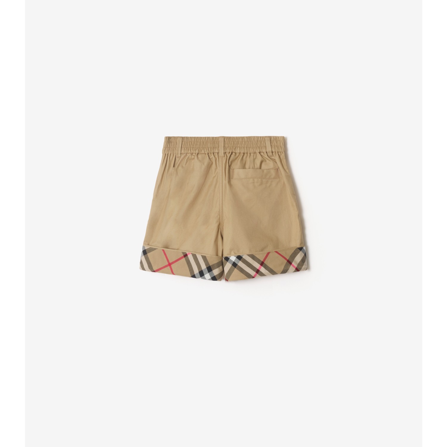 Check Turn-up Cotton Shorts