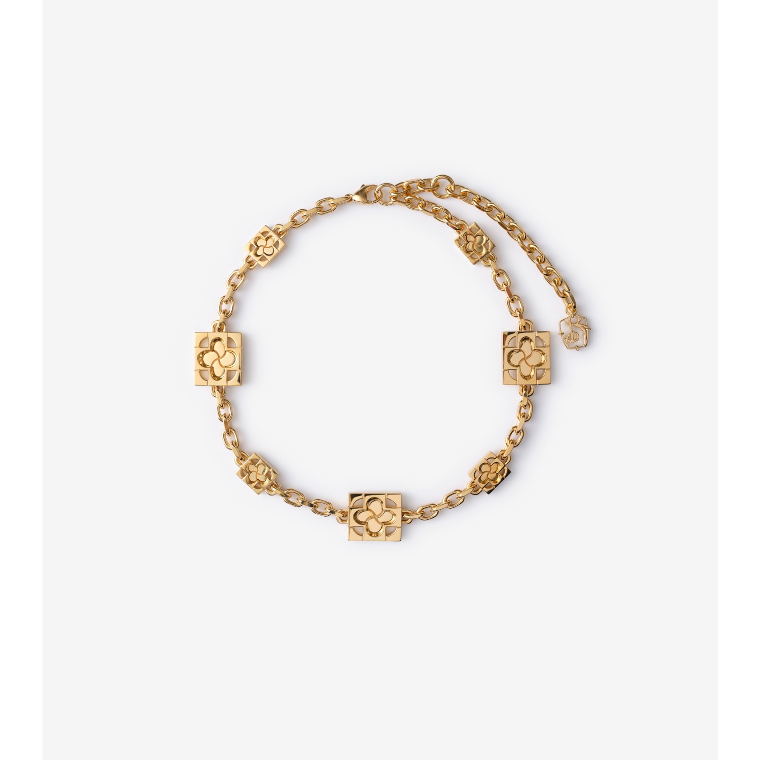 Rose Monogram Necklace in Gold - Women | Burberry® Official