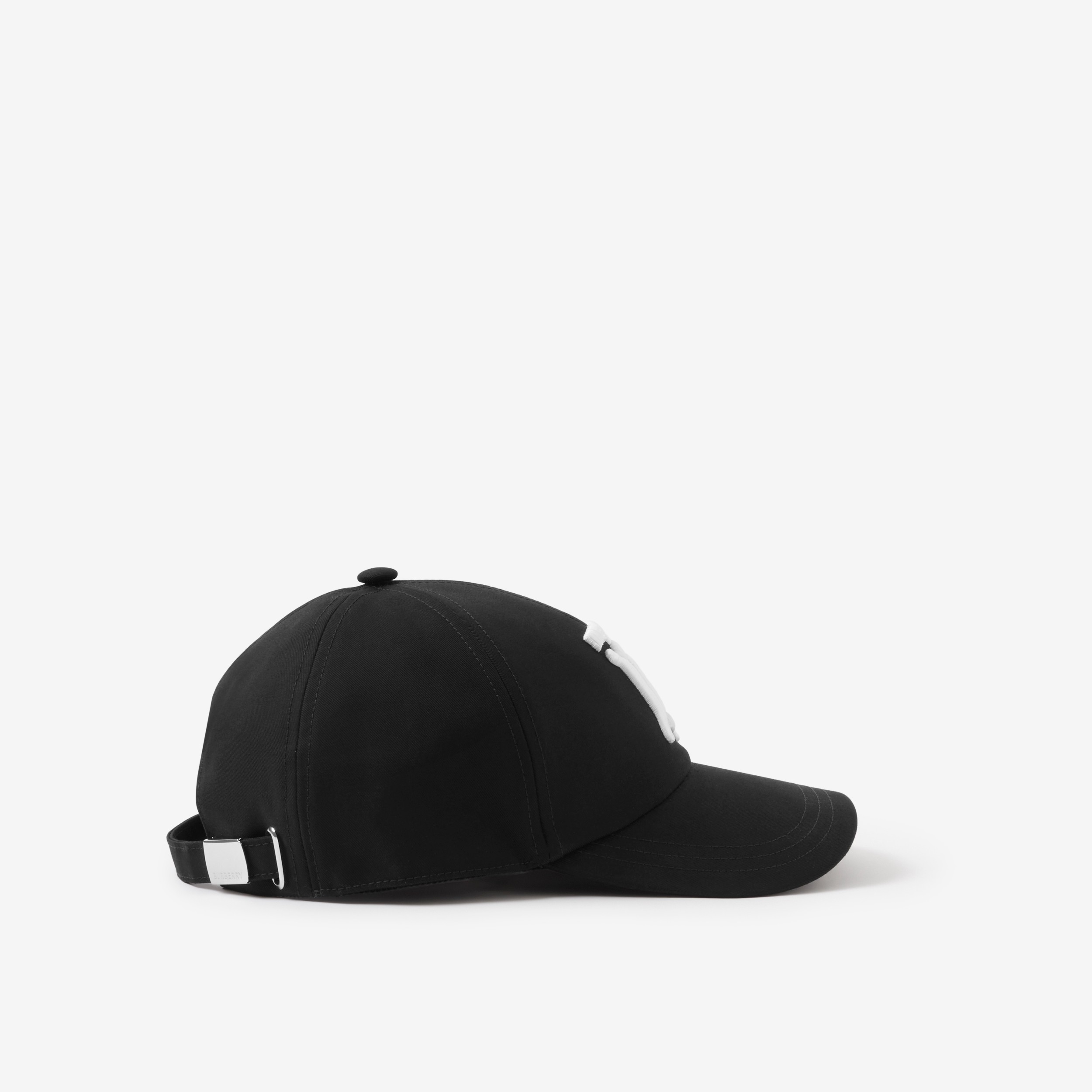 モノグラムモチーフ コットンツイル ベースボールキャップ (ブラック