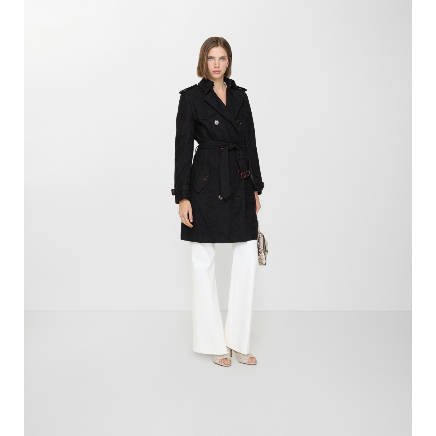 Mid-length Paisley Lace Foxfield Trench Coat - thumbnail 4