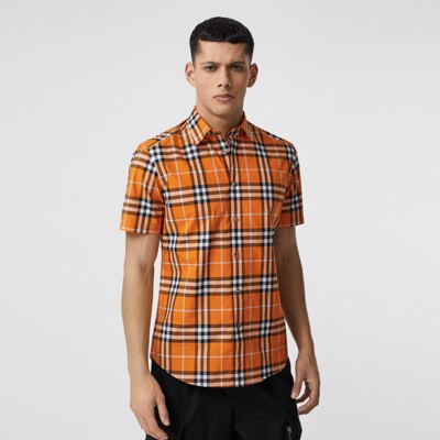 burberry shirt mens orange