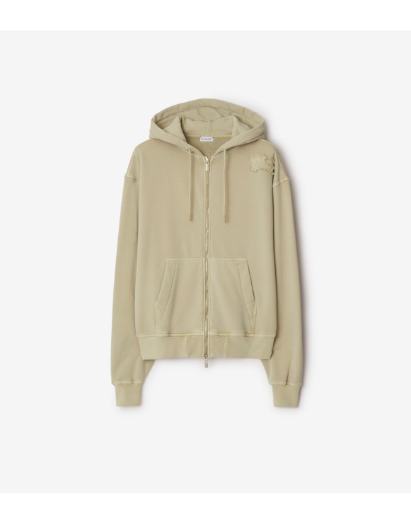 Cotton Blend Zip Hoodie