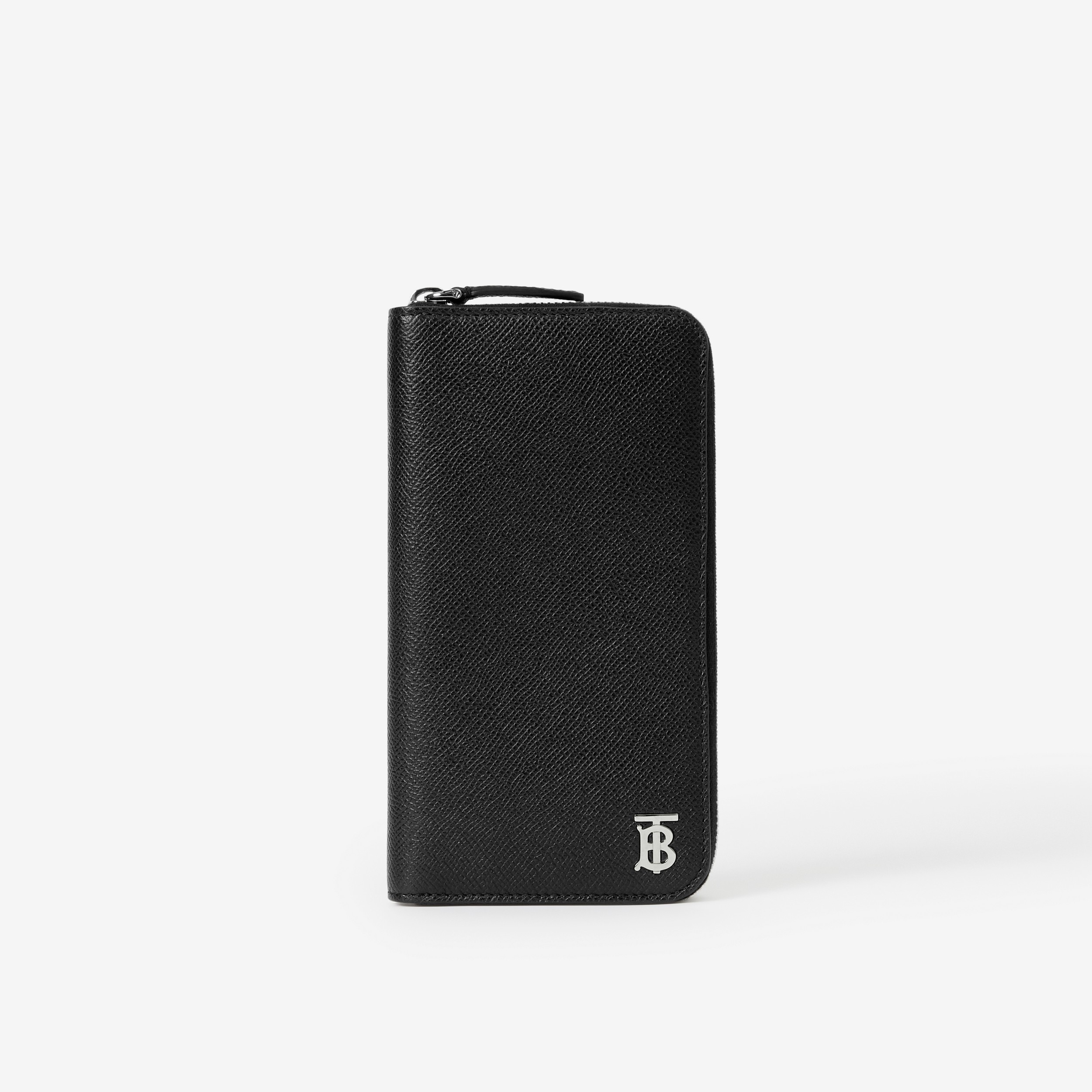 TB-Brieftasche aus Narbleder mit umlaufendem Reißverschluss (Schwarz) - Herren | Burberry® - 1