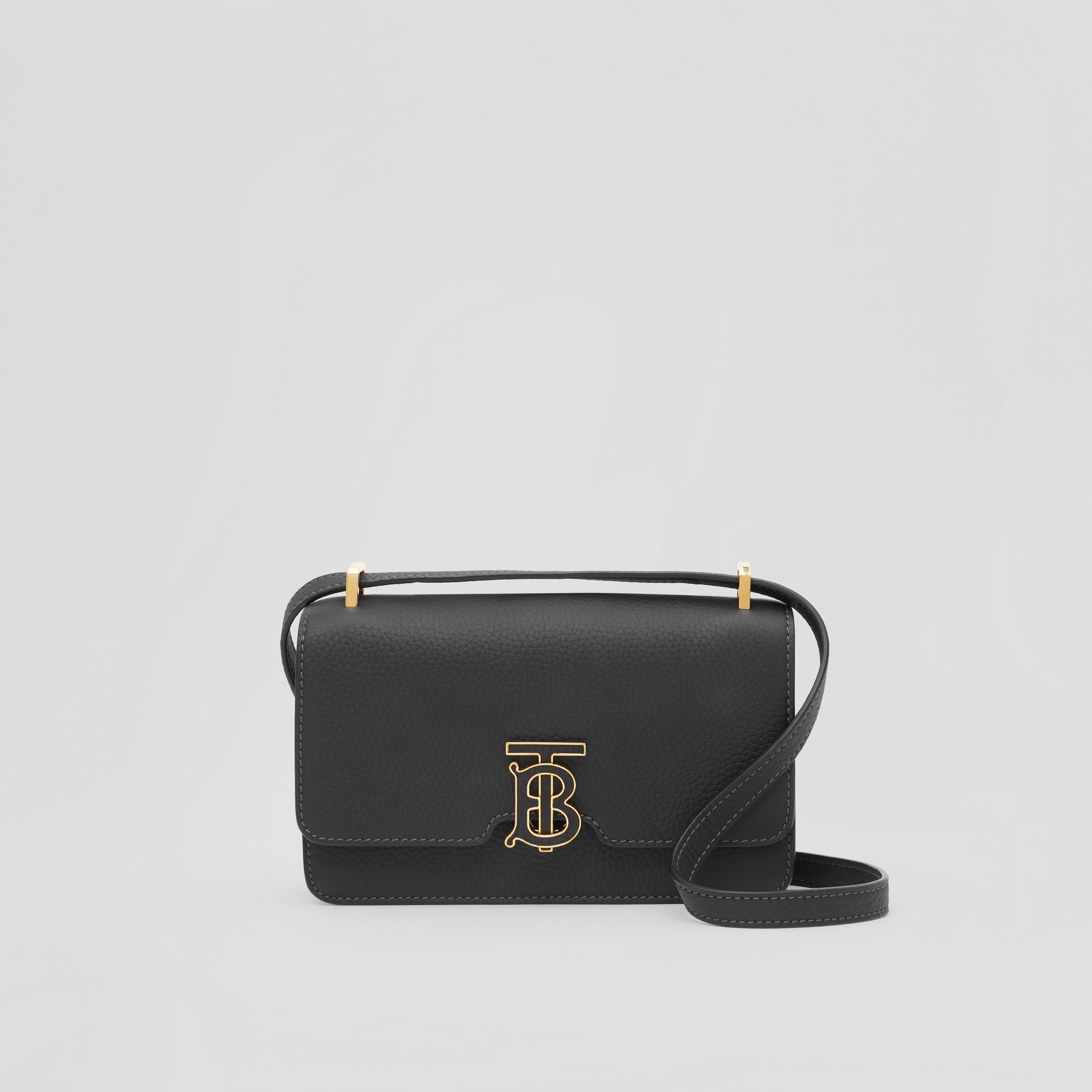 Grainy Leather Mini TB Bag in Black - Women | Burberry® Official - 1