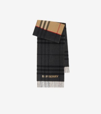 Burberry charcoal check scarf best sale