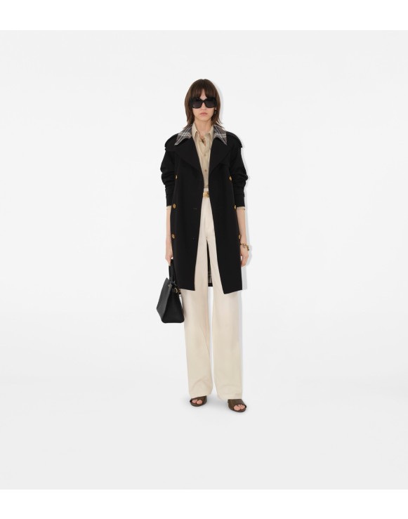 Mid-length Check Collar Castleford Trench Coat