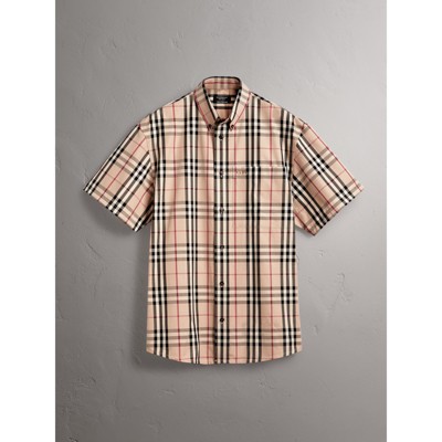 burberry short sleeve shirts for men