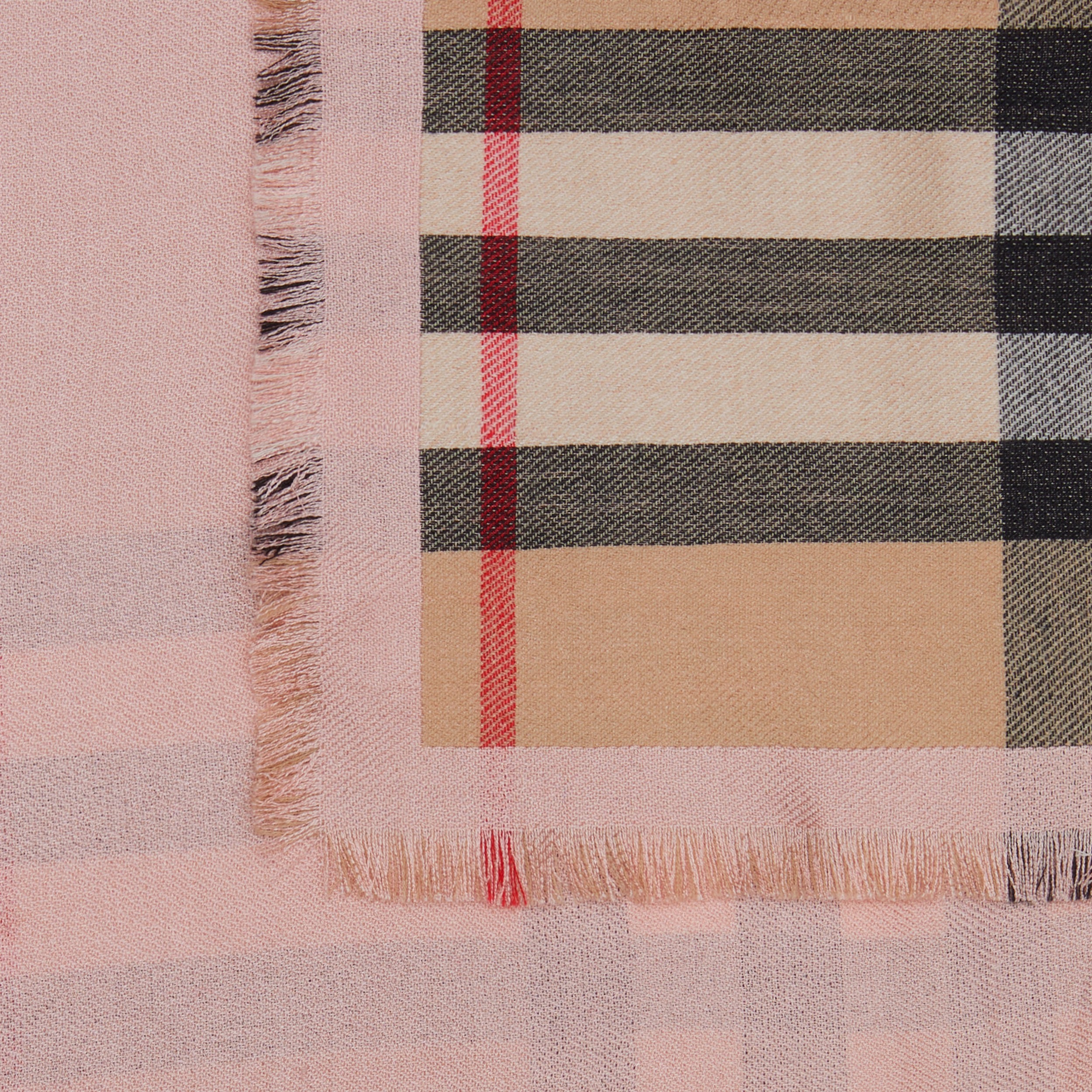 Montage Print Lightweight Silk Cashmere Scarf in Misty Blush | Burberry® Official - 2