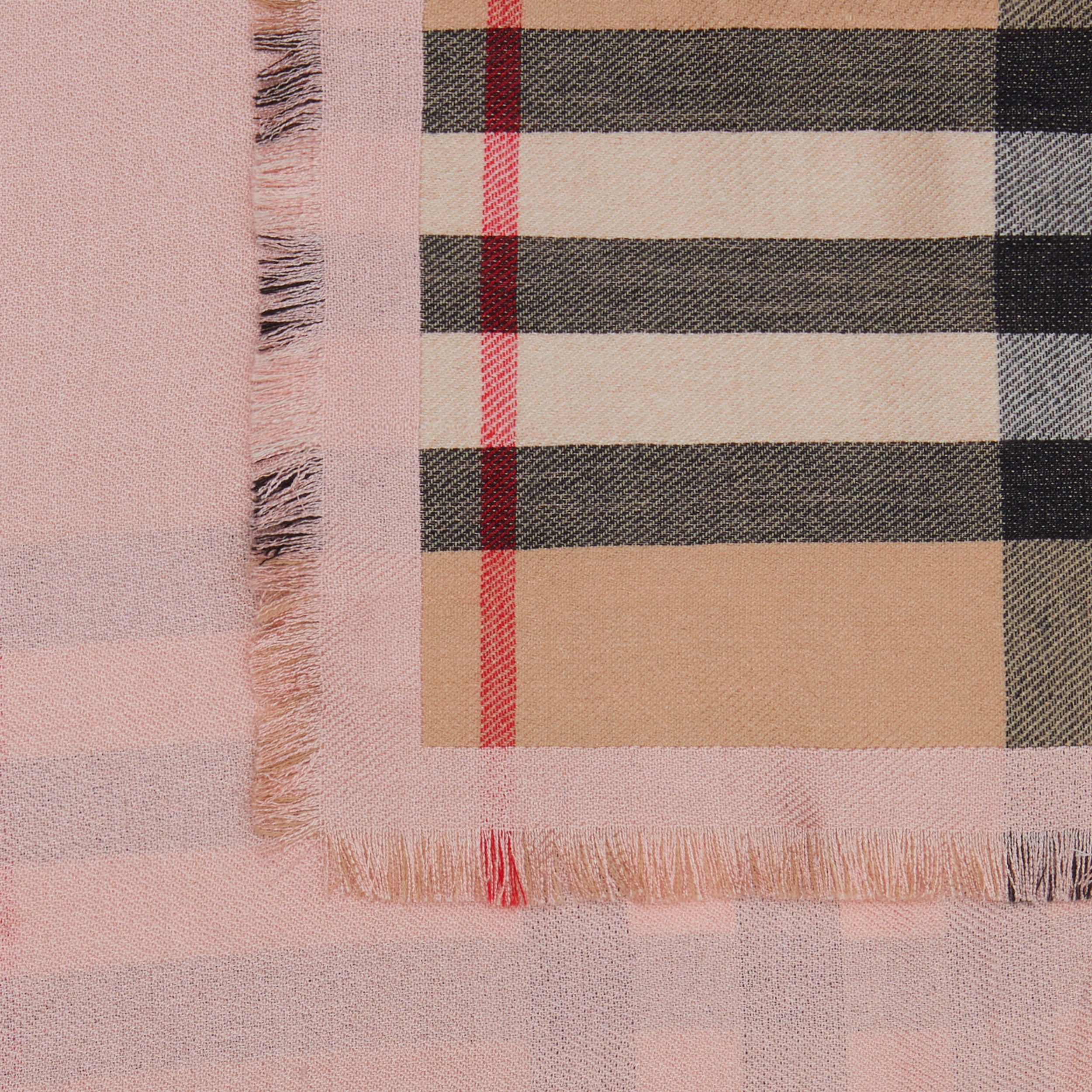 Montage Print Lightweight Silk Cashmere Scarf in Misty Blush | Burberry®  Official