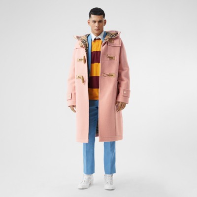 Burberry Pink Hooded Duffle Coat Burberry Pink Hooded Duffle Coat