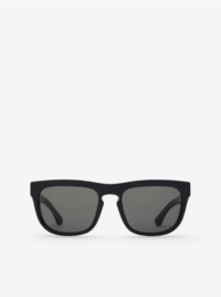 Sonnenbrille mit eckiger Fassung in Schwarz