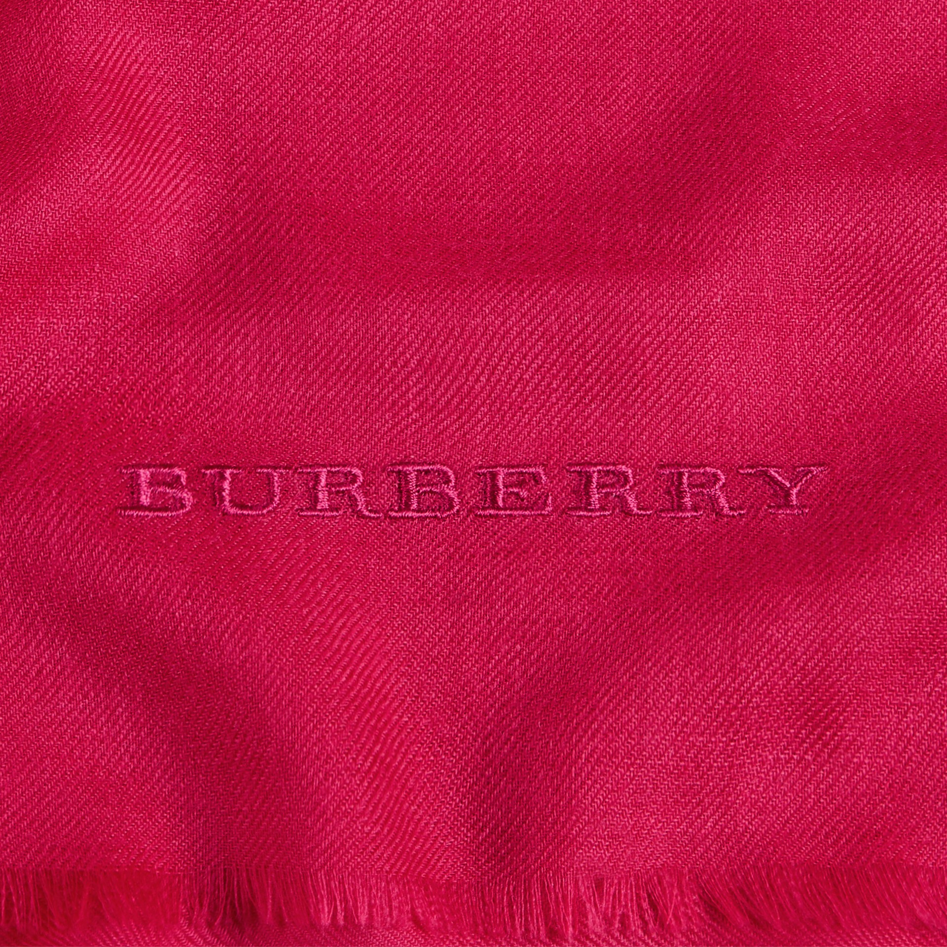 The Lightweight Cashmere Scarf in Fuchsia Pink | Burberry United States