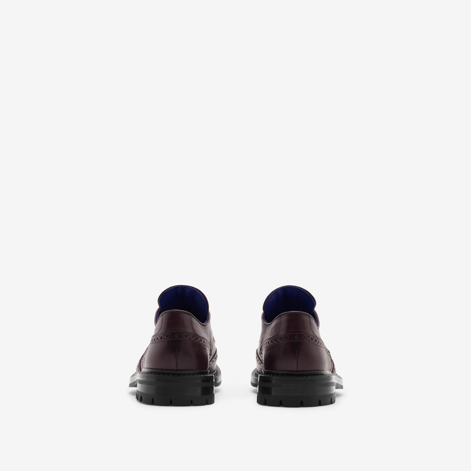 Leather Devon Brogues in Aubergine - Women | Burberry® Official
