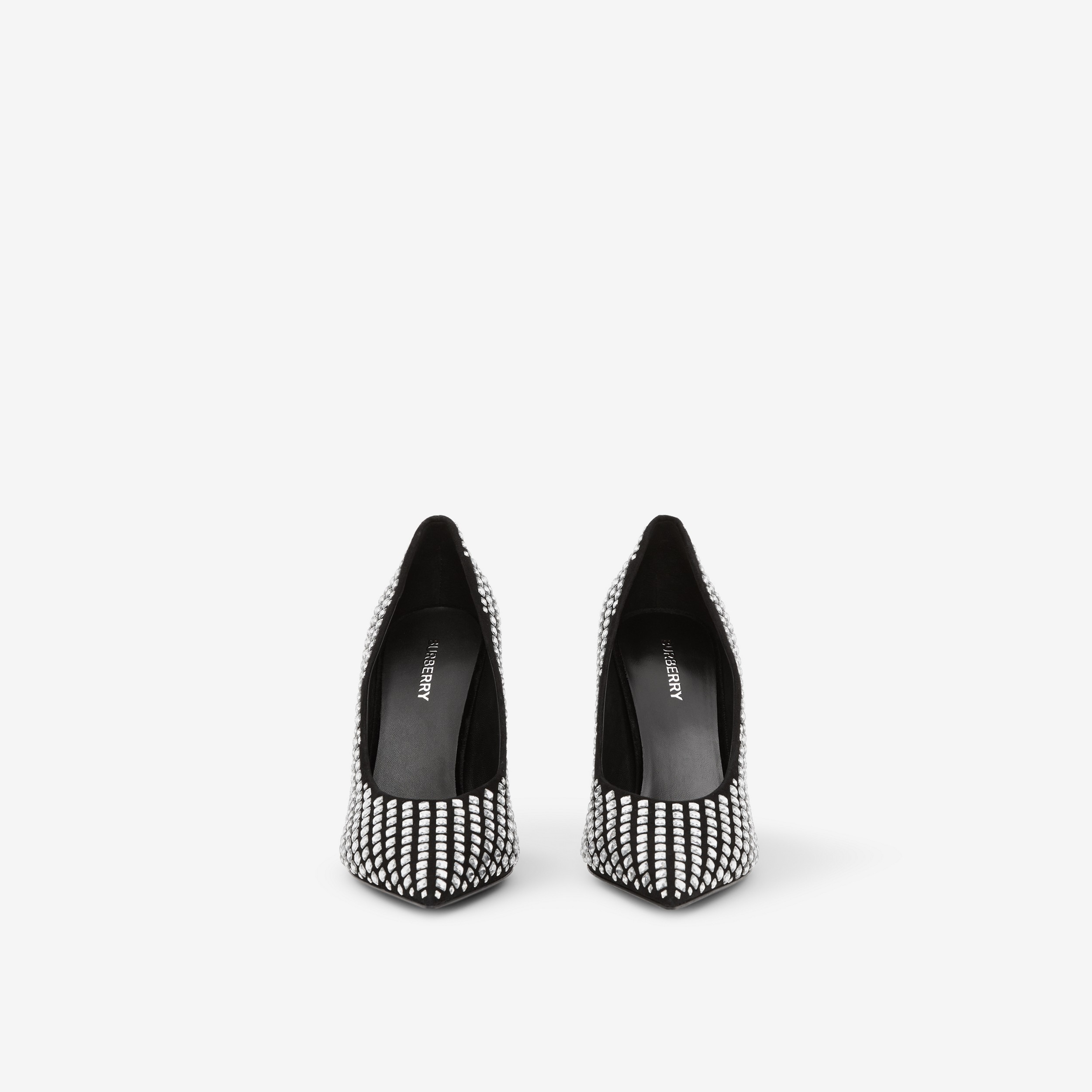 Crystal Detail Leather Point-toe Pumps in Black/crystal - Women | Burberry® Official - 2
