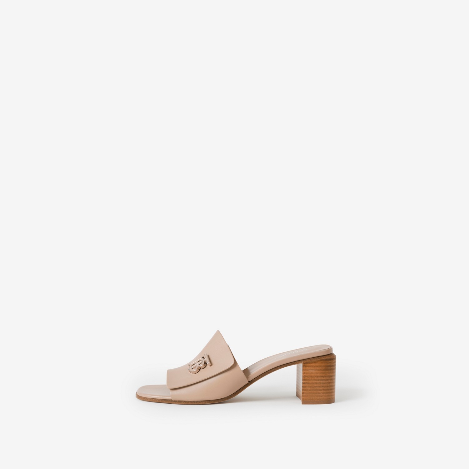 Zapatos de tacón en piel con monograma (Marrón Almendra Claro) - Mujer | Burberry® oficial