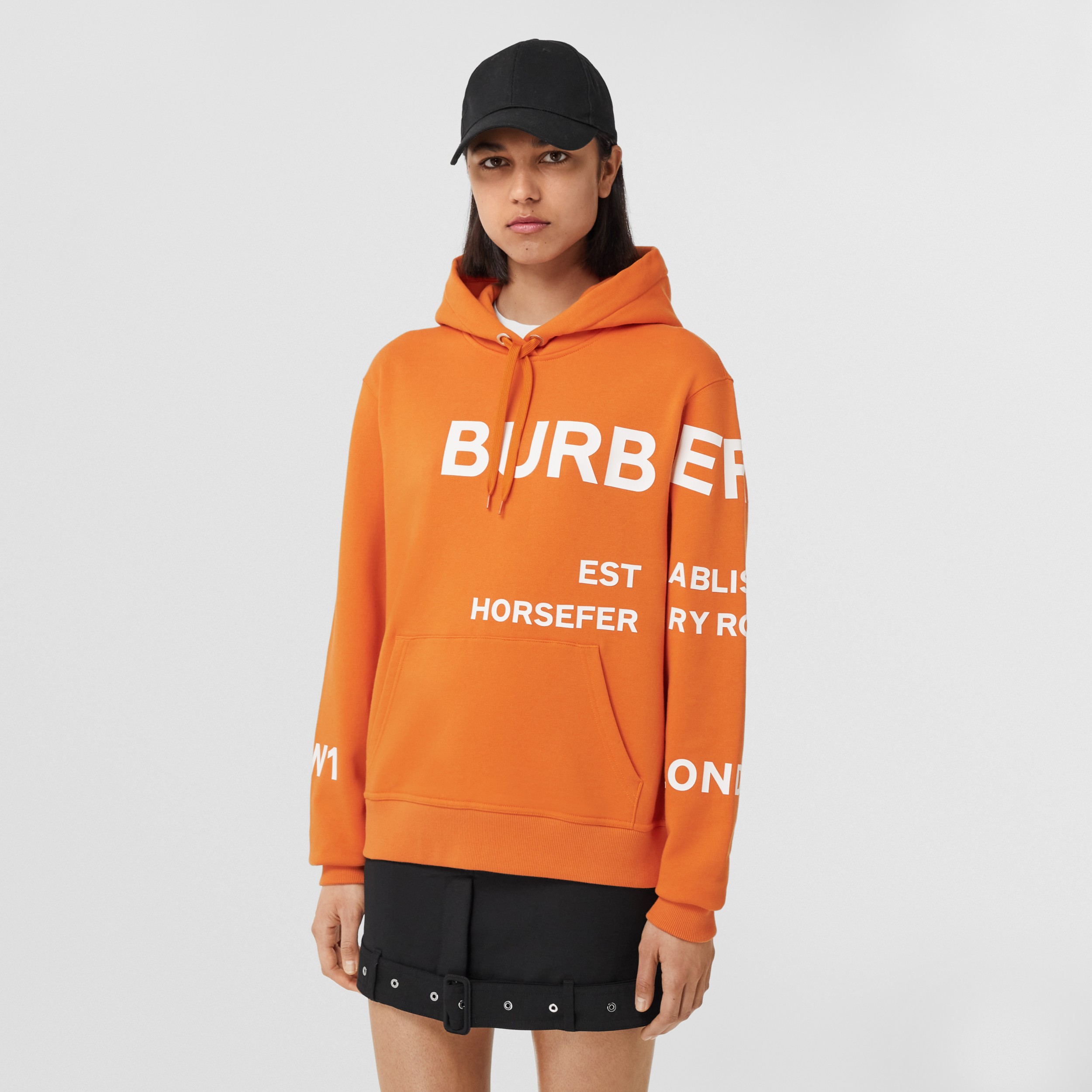 Horseferry Print Cotton Oversized Hoodie In White Women Burberry® Official  | forum.iktva.sa